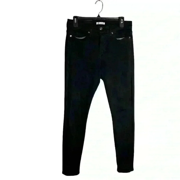 GOOD American Good Legs Crop in Black001 Skinny Jeans Size 12/31 - Picture 2 of 10